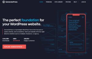 Picture of the GeneratePress Website